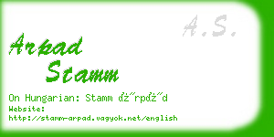 arpad stamm business card